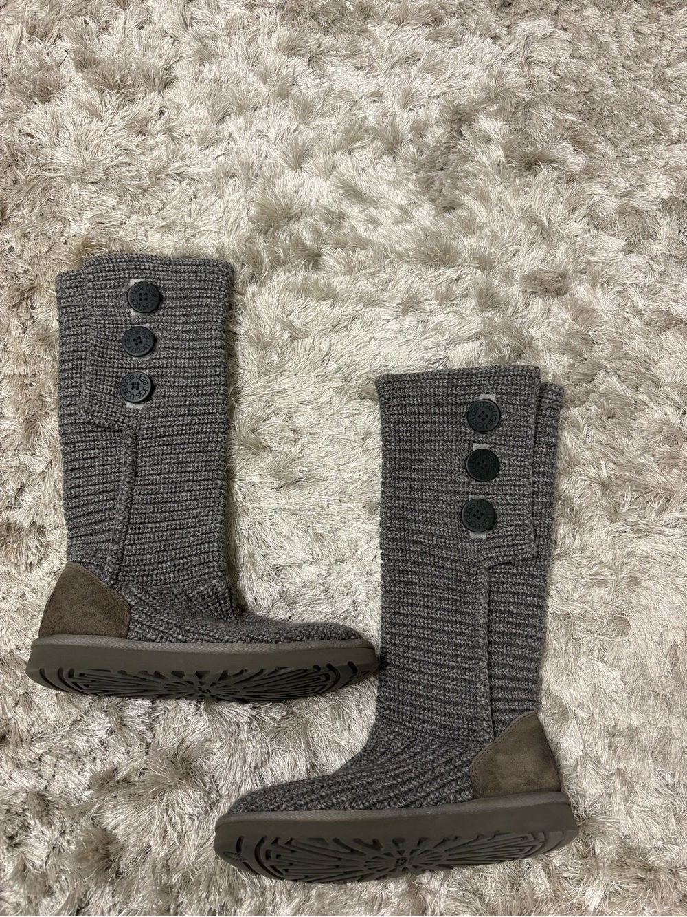 UGGS Knit Button-Accent Women's Tall Winter Boots sz 7